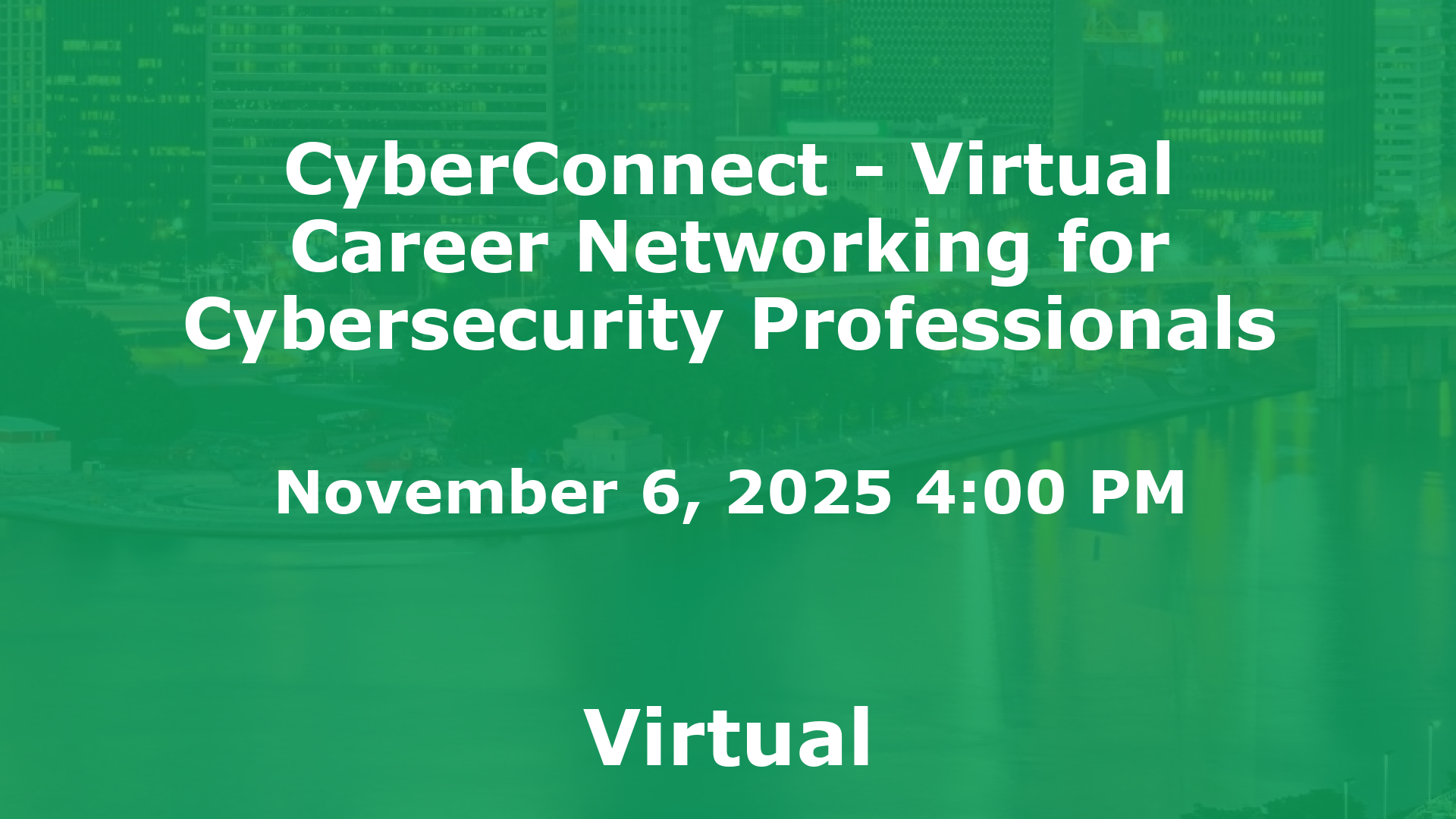 CyberConnect - Virtual Career Networking for Cybersecurity Professionals event image
